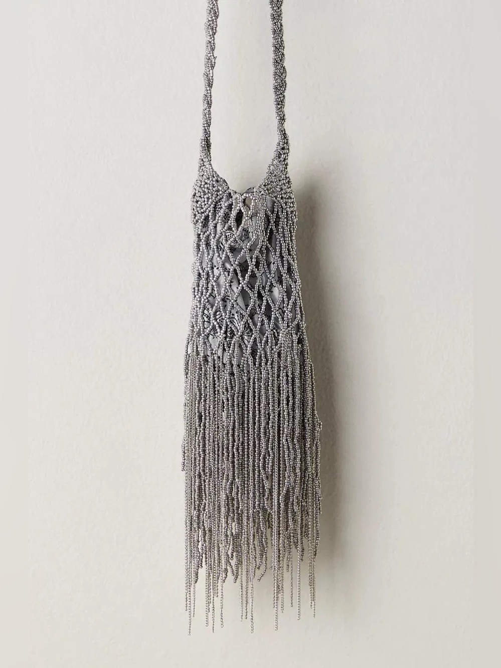 FREE PEOPLE Silver Hayes Shoulder Bag NWT